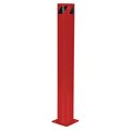 Vestil STEEL PIPE SAFETY BOLLARD 48"X6.5" RED BOL-48-6.5-RED